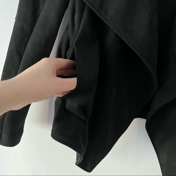 🍉 BB Dakota Wade Black Faux Suede Jacket XS - Picture 5 of 16